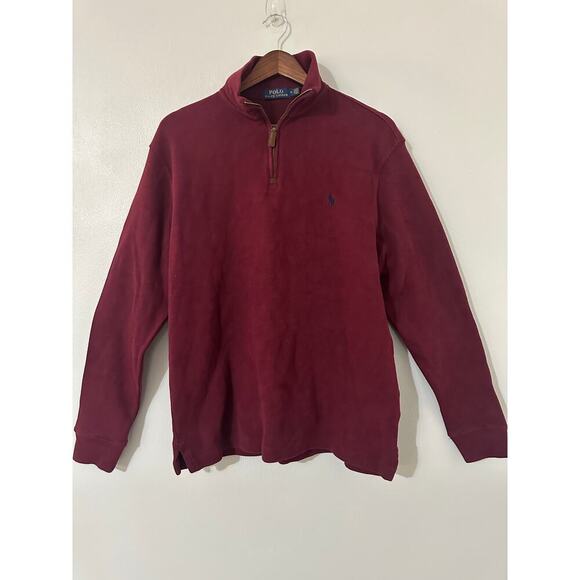 Polo Ralph Lauren Cotton Quarter-Zip Sweater sz Medium - Picture 1 of 5